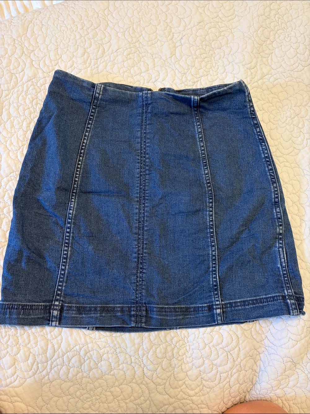 Free People Denim Panel Mini Skirt - Blue